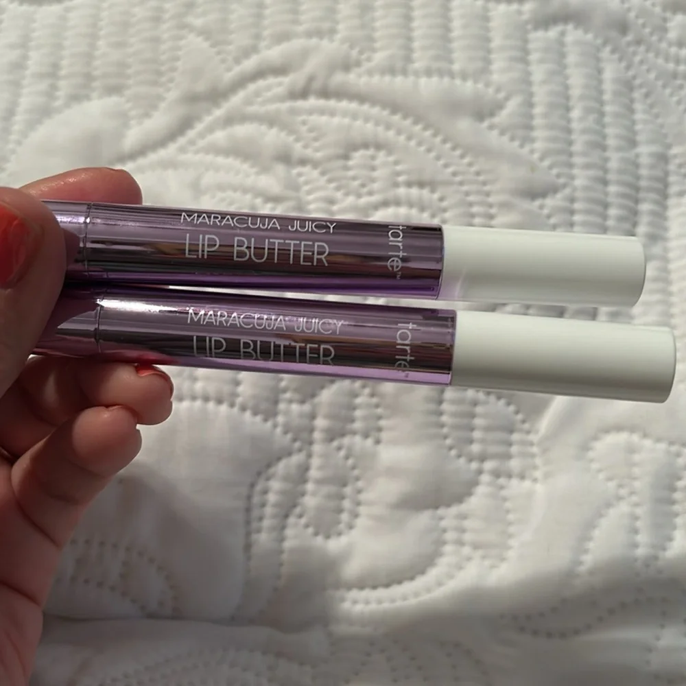 NEW Set of 2 TARTE Maracuja Juicy Lip Butter Full Size cherry & pink amber 💋